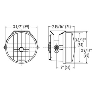 PIAA LP530 přídavné dálkové kulaté LED světlomety o průměru 89 mm / 3,5"