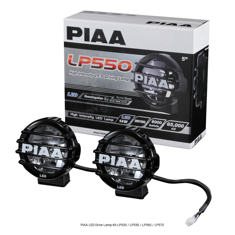 PIAA LP550 přídavné dálkové kulaté LED světlomety o průměru 131 mm / 5", ECE homologace PIAA LP550 přídavné dálkové kulaté LED světlomety o průměru 131 mm / 5", ECE homologace