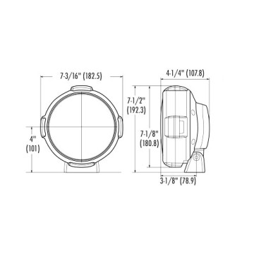 PIAA LP570 přídavné dálkové kulaté LED světlomety o průměru 183 mm / 7", ECE homologace