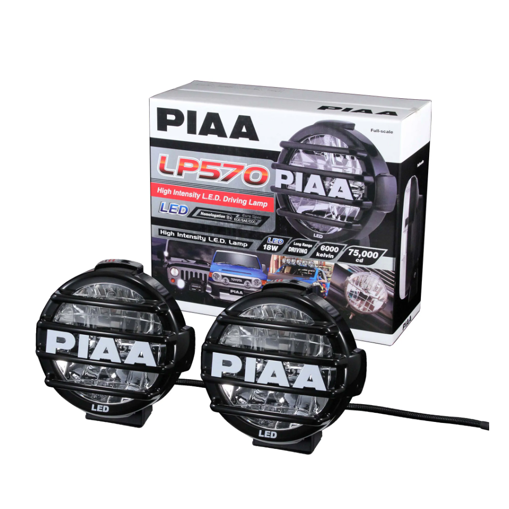 PIAA LP570 přídavné dálkové kulaté LED světlomety o průměru 183 mm / 7", ECE homologace PIAA LP570 přídavné dálkové kulaté LED světlomety o průměru 183 mm / 7", ECE homologace