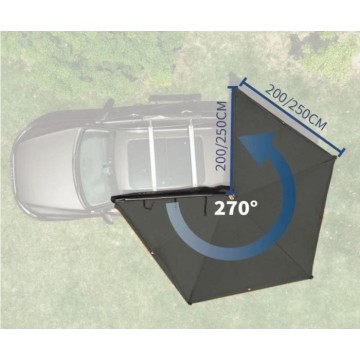 Expediční markýza samonostná HD - 2m černá, řidičova strana 270° - LEVÁ