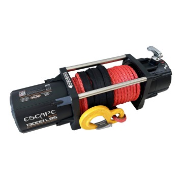 ESCAPE ES 13000 lbs [5897 kg] 12V - S ČERVENÝM SYNTETICKÝM LANEM 
