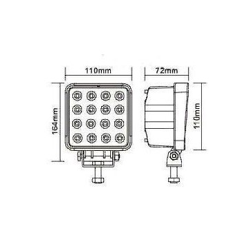 60W PRACOVNÍ LED SVĚTLO ROZPTYLNÉ