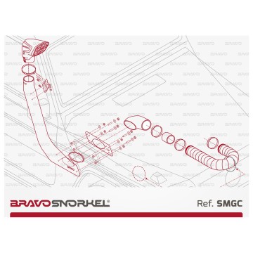 ZVÝŠENÉ SÁNÍ - BRAVO ŠNORCHL - MERCEDES G - PRAVÁ STRANA