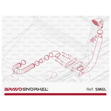 ZVÝŠENÉ SÁNÍ - BRAVO ŠNORCHL - MERCEDES G - LEVÁ STRANA