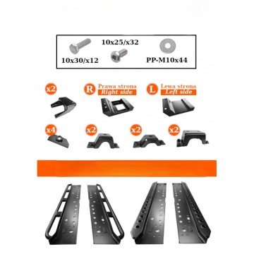 TRUBKOVÉ BOČNÍ NÁŠLAPY HD – ROCK SLIDERS LAND ROVER DEFENDER L663