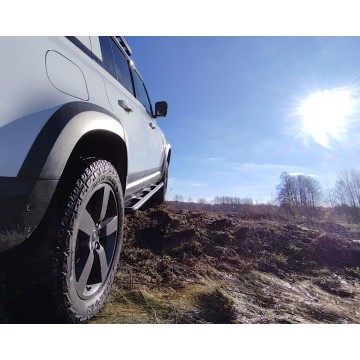 TRUBKOVÉ BOČNÍ NÁŠLAPY HD – ROCK SLIDERS LAND ROVER DEFENDER L663