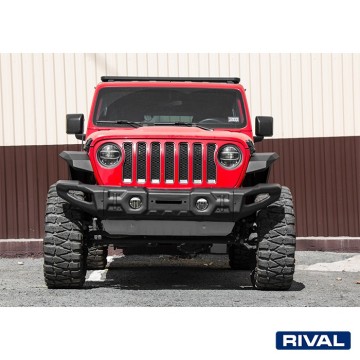 OCELOVÝ PŘEDNÍ NÁRAZNÍK RIVAL 4X4 S NAVIJÁKEM PRO JEEP WRANGLER A GLADIATOR