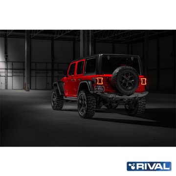ZADNÍ NÁRAZNÍK HLINÍKOVÝ RIVAL - JEEP WRANGLER JK, JL 2007-2025