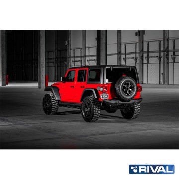 KRÁTKÝ ZADNÍ NÁRAZNÍK HLINÍKOVÝ RIVAL - JEEP WRANGLER JK, JL 2007-2025