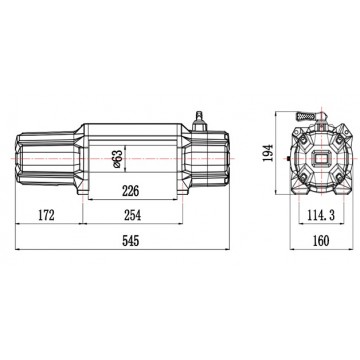 Naviják Escape EVO 12000 lbs [5443 kg] 12V EWX-U