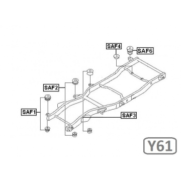 SADA SILENTBLOKŮ KAROSERIE - NISSAN PATROL Y61, GU4 (5DV.)