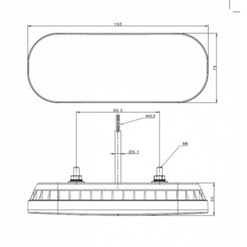 Světlo zadní sdružené FT-230 UNI LED 12/24V + mlhovka