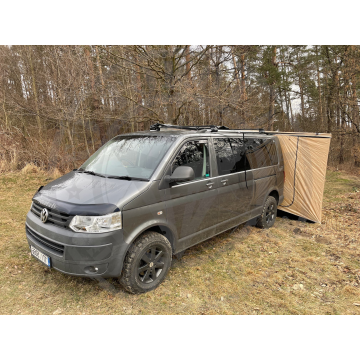 Zástěny bez podlahy pro markýzu Fox - 2m pískové, spolujezdcova strana