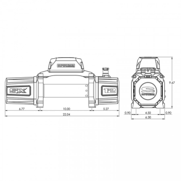 Superwinch SX12SR 12V - Syntetické lano, dálkové ovládání